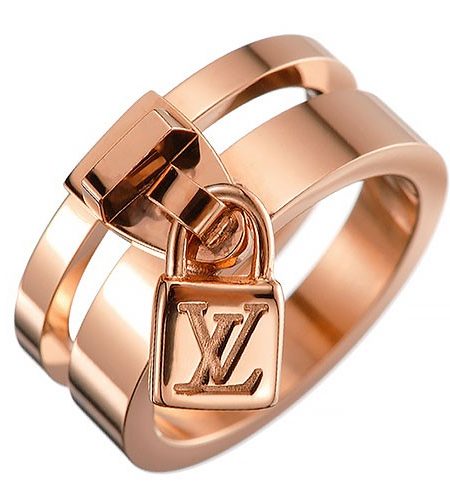 Louis Vuitton Lockit Rose Gold Ring 700690