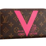 Louis Vuitton Monogram V Motif Zippy Wallet Rose Pink