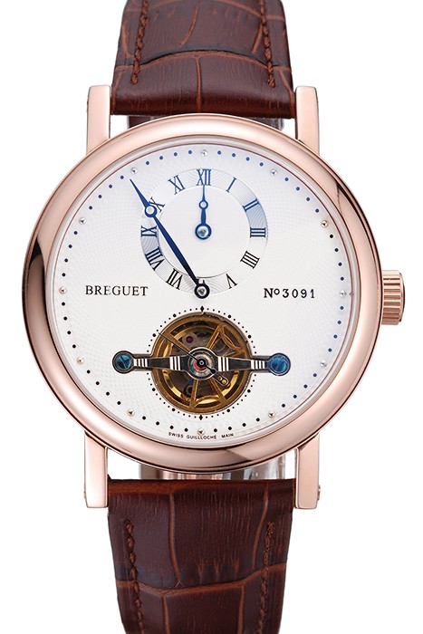 Breguet Classique Complications Rose Gold Case Dark Brown Leather