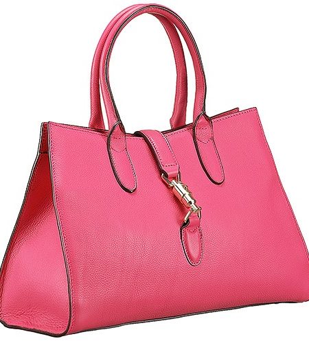 Gucci Jackie Soft Leather Top Handle Bag Fuchsia 607949