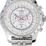 Breitling Bentley Chronograph White Dial Stainless Steel Strap