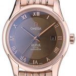 Omega Swiss DeVille Rose Gold Bezel Roman Numbers Brown Dial 7610
