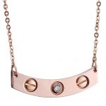 Cartier Love Diamond Rose Gold Necklace  700710