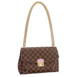 Louis Vuitton Damier Ebene Caissa Rose Ballerine Clutch 18927006