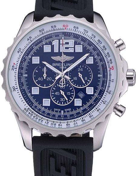 Breitling Professional Chronospace Black Dial Rubber Bracelet  622504