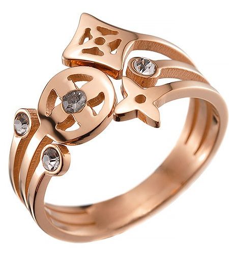 Louis Vuitton Monogram Flowers Rose Gold Ring 700686