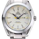 Omega Seamaster Aqua Terra Ivory Dial Black And Yellow Seconds Hand Stainless Steel Bracelet  622525