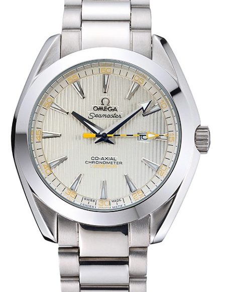 Omega Seamaster Aqua Terra Ivory Dial Black And Yellow Seconds Hand Stainless Steel Bracelet  622525