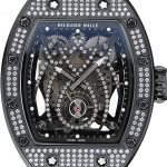 Richard Mille Tourbillion Spider RM 19-01 Black Diamond Case Black Rubber Bracelet  1454259