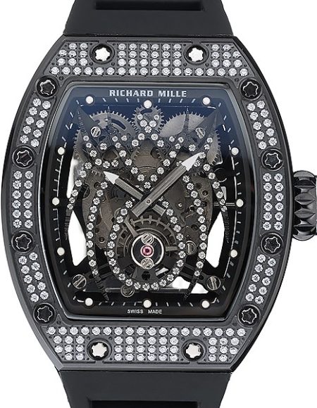 Richard Mille Tourbillion Spider RM 19-01 Black Diamond Case Black Rubber Bracelet  1454259