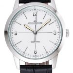 Jaeger LeCoultre Geophysic White Dial Silver Case Black Leather Bracelet 1454040