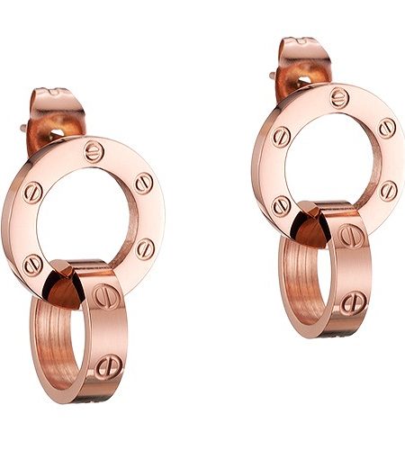Cartier Love Rose Gold Earrings 700537