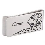 Cartier Replica Inscribed Leopard Graphic Silver Money Holder Clip