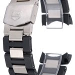 Tag Heuer Plated Stainless Steel and Black Rubber Bracelet  622501