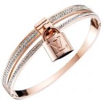 Louis Vuitton Lockit Diamonds Rose Gold Bracelet  700734