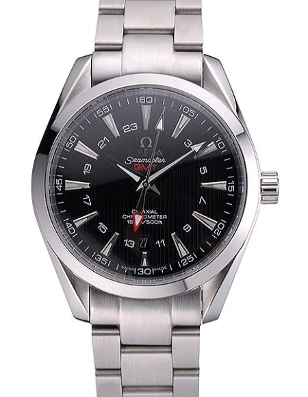 Omega Seamaster Planet Ocean GMT Black Dial Stainless Steel Band   622398