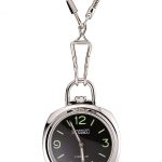 Swiss Panerai Luminor Pocket Watch Black Dial Stainless Steel Case And Chain 1453743