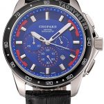Chopard Mille Miglia GTS Blue Dial Black Leather Bracelet 1453998