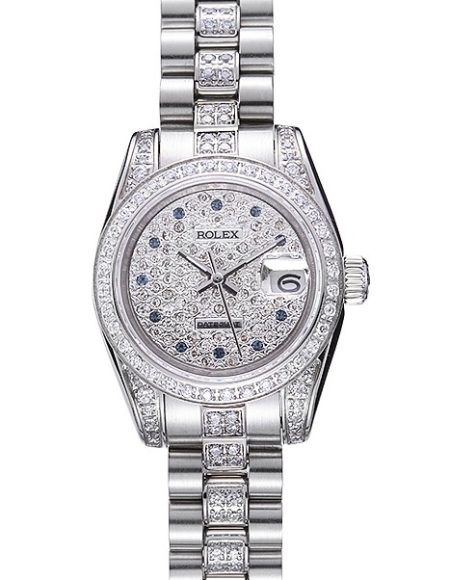Swiss Rolex DateJust Diamond Dial Stainless Steel 622021