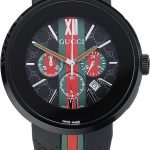 Gucci Black Rubber Band Black Round Dial 2165-312