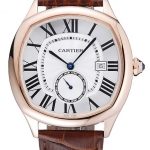 Cartier Drive De Cartier White Dial Gold Case Brown Leather Bracelet 1454213