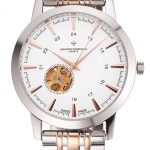 Vacheron Constantin Tourbillon White Dial Rose Gold Numerals Stainless Steel Case Two Tone Bracelet