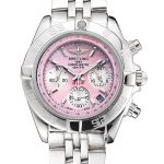 Breitling Chronomat Quartz Pink Dial Stainless Steel Case And Bracelet