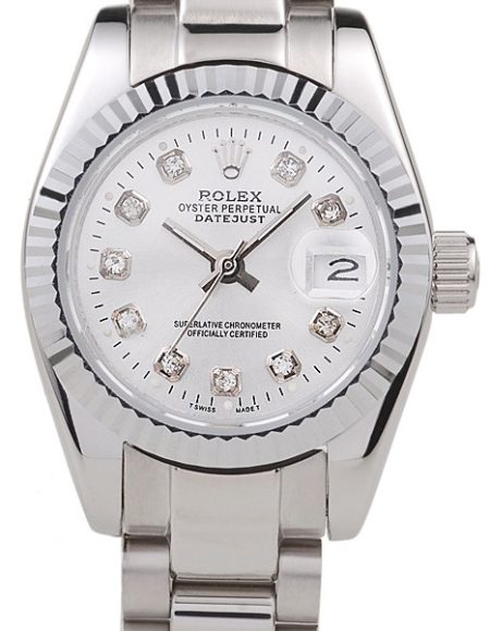 Rolex Datejust Polished Stainless Steel Silver Dial