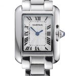 Cartier Tank Anglaise 23mm Silver Dial Stainless Steel Case And Bracelet
