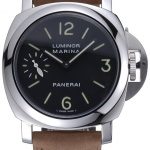 Panerai Luminor Marina Stainless Steel Bezel Khaki Leather Bracelet  622311