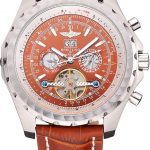 Breitling Bentley Mulliner Tourbillon Brown Dial Stainless Steel Case Brown Leather Strap  622727