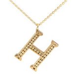 Hermes Replica Ball Carving Logo Pendant Gold Plated Fine Chain Necklace