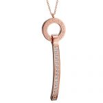 Bvlgari Bvlgari Rose Gold Pendant With Diamonds Necklace  700744