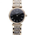 Longines La Grande Classique Two Tone Band Black Dial Femme  622098