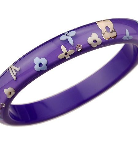 Louis Vuitton Replica Monogram Scattered Purple Bangle