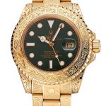 Swiss Rolex Submariner Skull Limited Edition Green Dial Gold Case And Bracelet 1454088