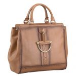Gucci Duilio Brogue Tan Leather Top Handle Bag