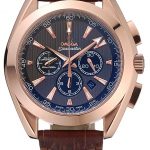 Omega Seamaster Aqua Terra Chronograph Teak-Black Dial Brown Leather Bracelet   622531
