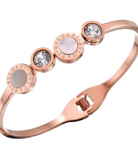 Bvlgari B.Zero1 White Ceramic Rose Gold Bracelet 700513