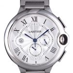 Cartier Ballon Bleu Chronograph White Dial Stainless Steel Case And Bracelet