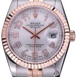 Rolex DateJust White Dial Stainless Steel and Gold Bracelet  622544