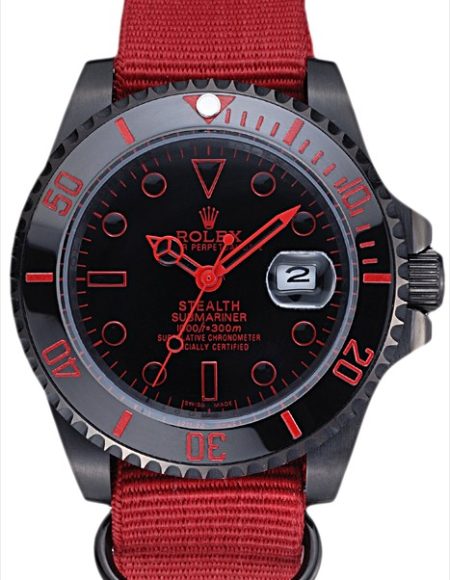 Rolex Stealth Submariner Red Nylon Strap 622010
