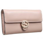 Gucci GG Marmont Continental Light Pink Leather Wallet 18927210