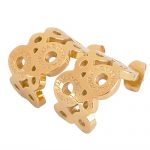 Bvlgari Replica Arch Shaped Cutwork Gold Plated Studs