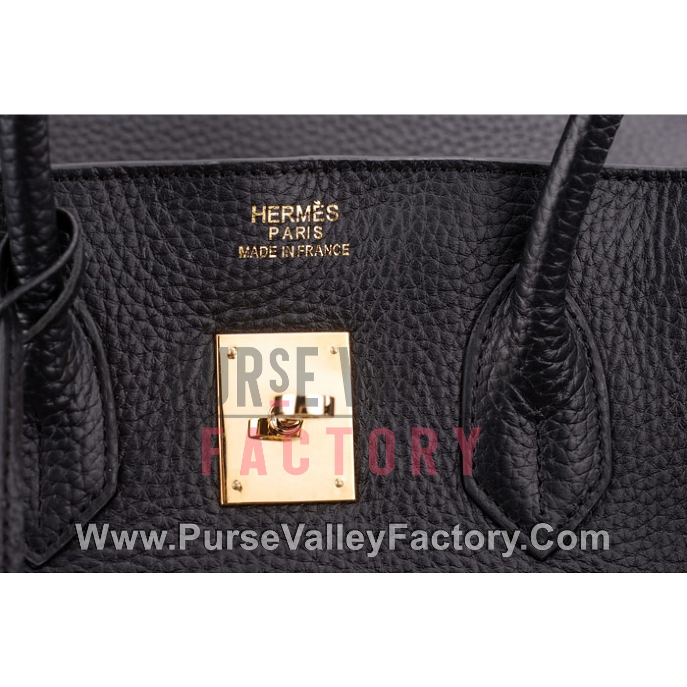 Hermes Birkin Horse Embossed Gold Hardware Tote Black - PurseValley Factory