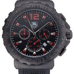 Tag Heuer Formula 1 Chronograph Black Dial Black Bezel Red Numerals  622408