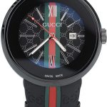 Gucci Black Rubber Band Black Round Dial 2165-300