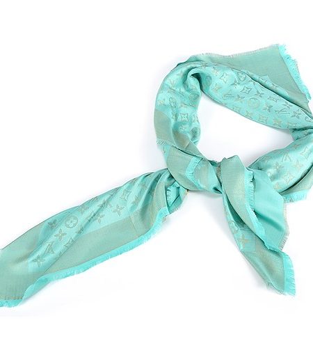 Louis Vuitton Monogram Gold Sunrise Shine Azure Shawl 621859