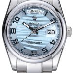 Rolex DayDate Polished Silver Bezel White Dial 7470