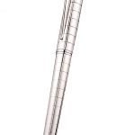 Bvlgari Vertical Grooved Cutwork Ballpoint Pen With Bvlgari Engraved Cap